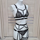 Darla - black lace premium lingerie set female