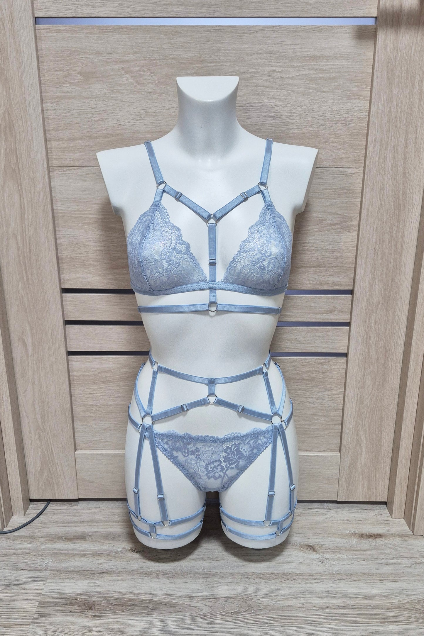 Darla - light blue female lingerie set
