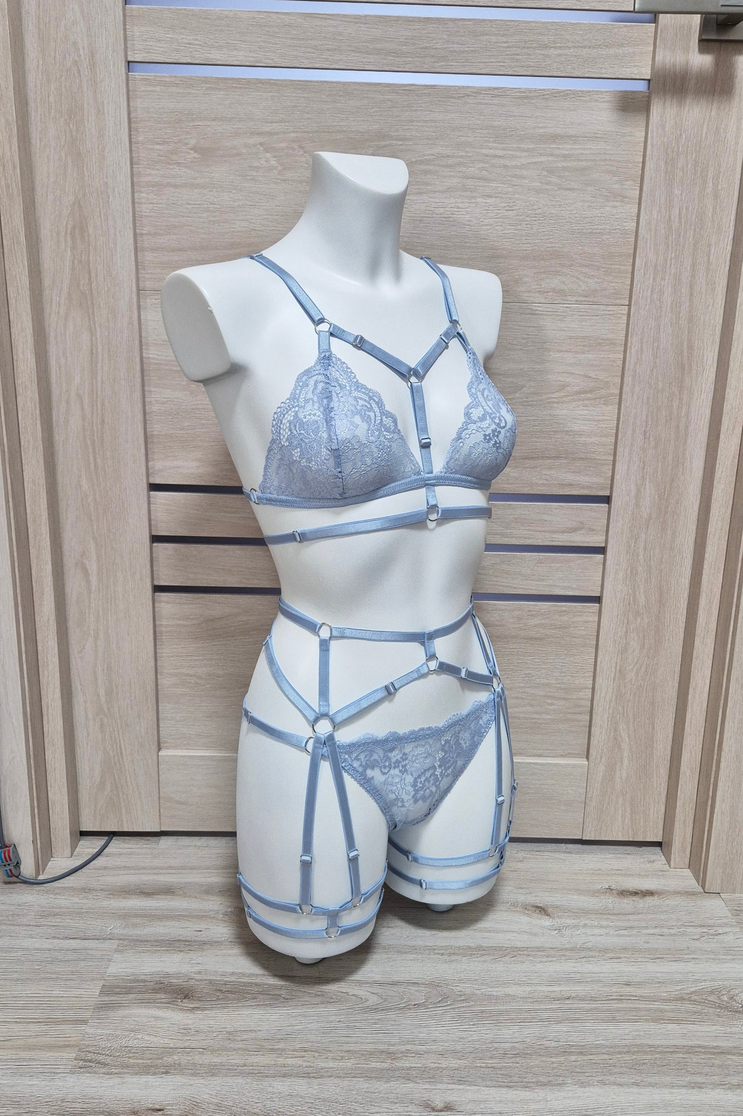 Darla - light blue female lingerie set