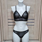 Ella - sheer lingerie set from black mesh