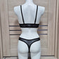 Ella - sheer lingerie set from black mesh