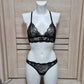Buffy - black lace lingerie set female