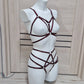Kitana - dark wine alternative lingerie harness set women