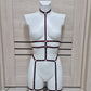 Scorpion II - dark wine alternative lingerie harness