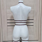 Scorpion II - dark wine alternative lingerie harness