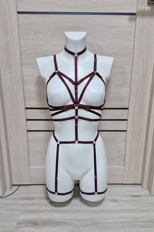 Scorpion II & Kitana bra - female full body harness lingerie set