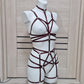 Kitana & Scorpion - wine full body harness set female