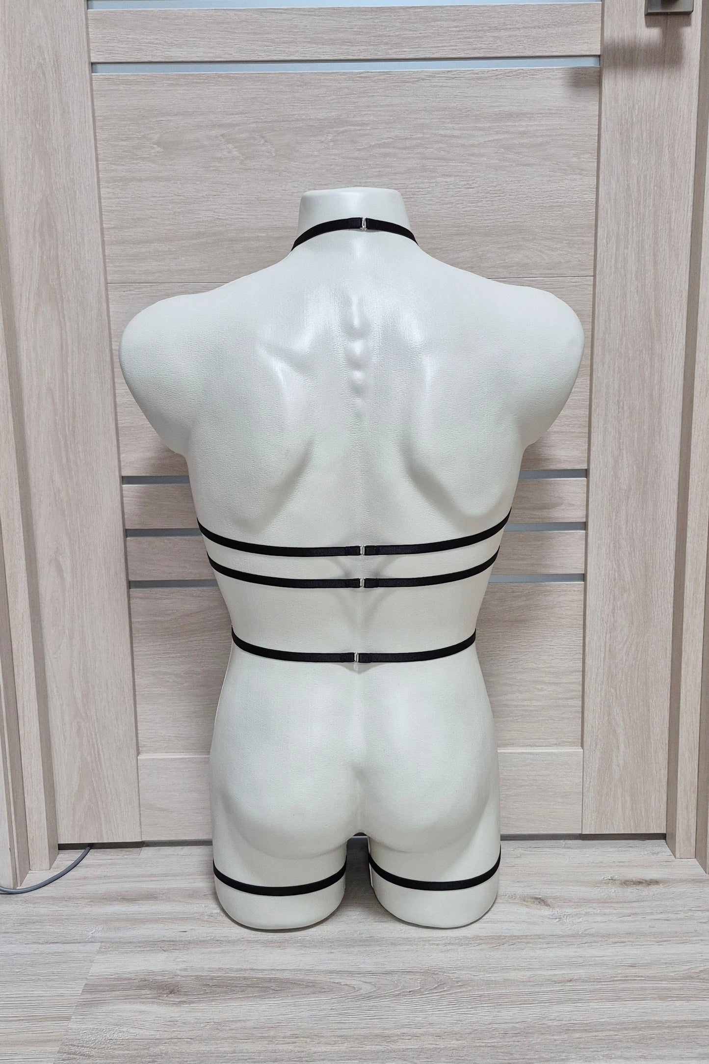 Scorpion II men - black full body harness lingerie
