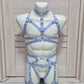 Banshee men - light blue full body harness lingerie set