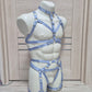 Banshee men - light blue full body harness lingerie set
