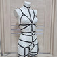 Siren II - black bondage alternative lingerie outfit