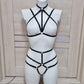 Katniss II - black harness lingerie set for women