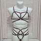 Kitana men - burgundy harness set jockstraps for man