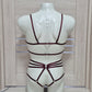 Kitana men - burgundy harness set jockstraps for man