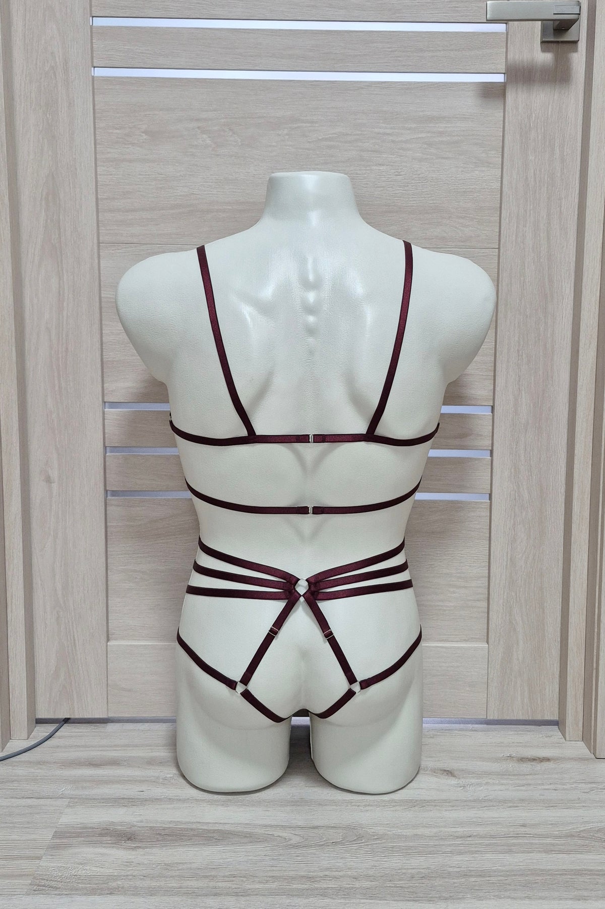 Kitana men - burgundy harness set jockstraps for man