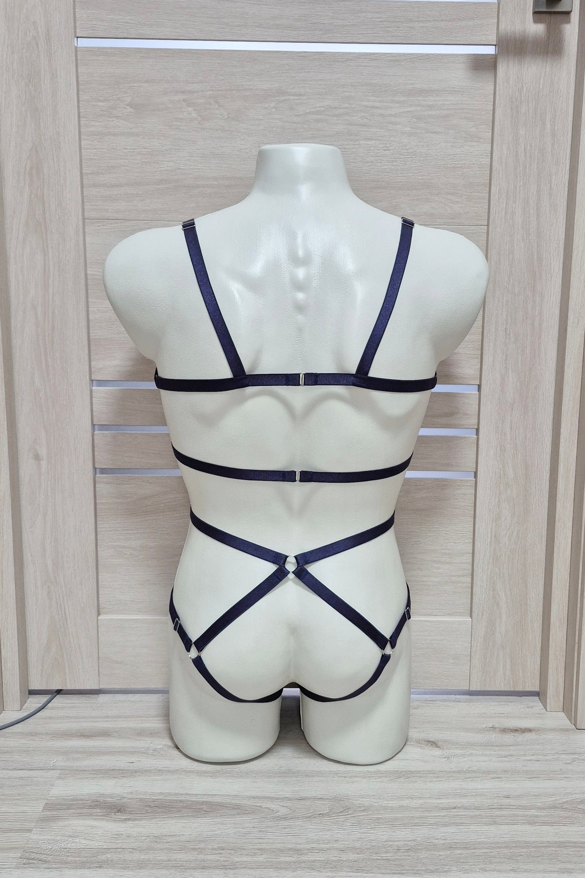 Mokosh men - navy blue harness lingerie male