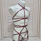 Shiva men - burgundy full body chest harness male