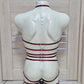 Shiva men - burgundy full body chest harness male