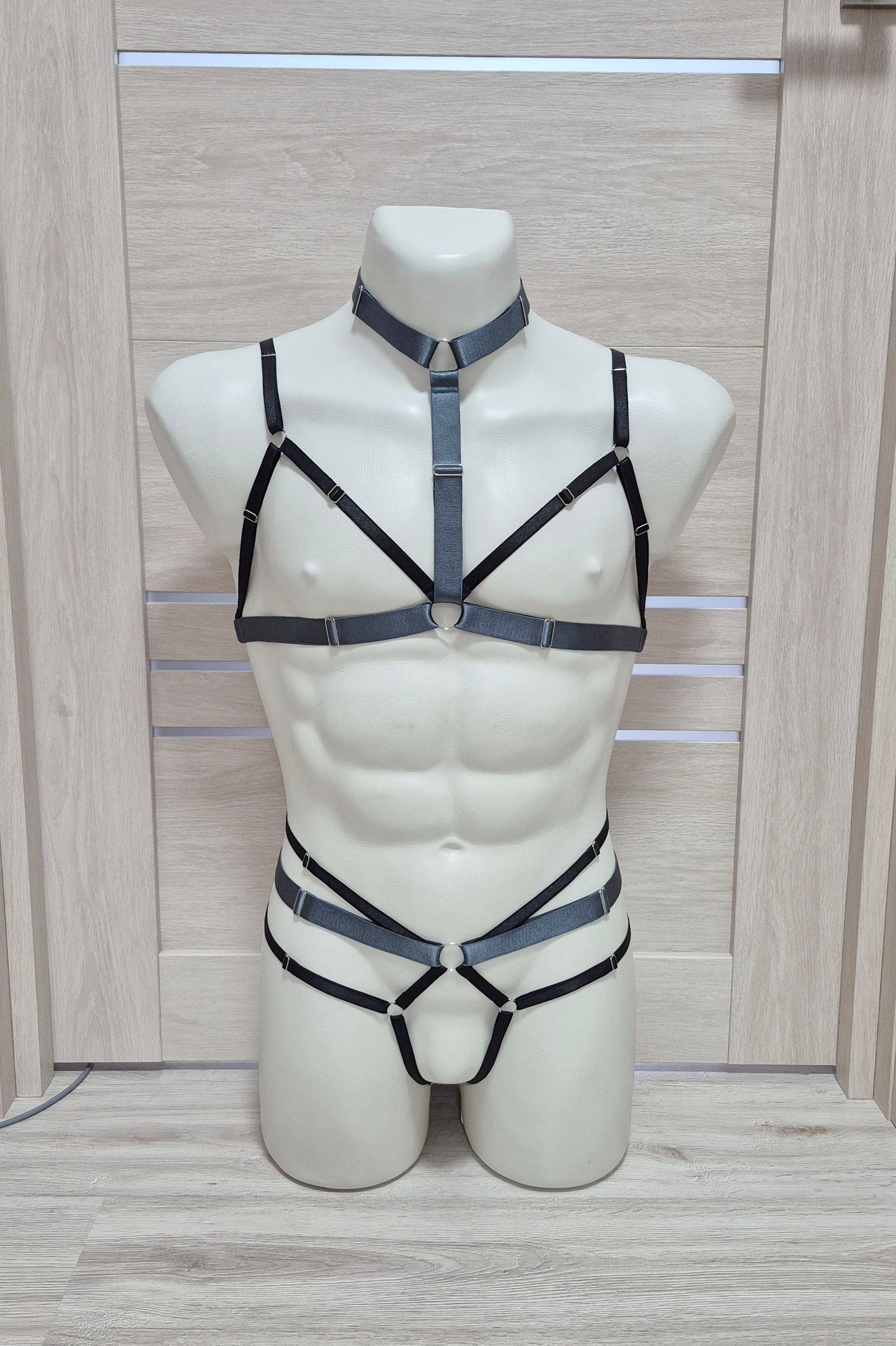 Khaleesi men - sissy lingerie open crotch harness