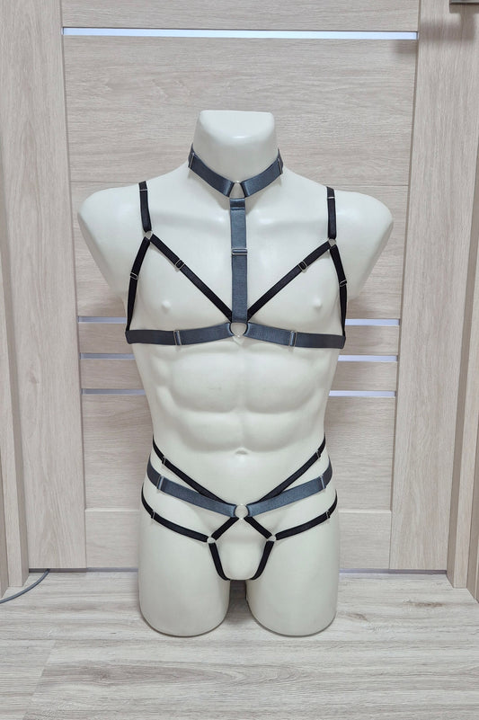 Khaleesi men - sissy lingerie open crotch harness