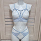Frigg - light blue open crotchless lingerie set