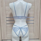 Frigg - light blue open crotchless lingerie set