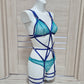 Akasha & Hecate - lace lingerie set with fullbody harness with leg garter belt