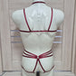 Kitana II men - burgundy men lingerie harness