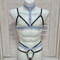 Khaleesi men - open cage bra and ouvert panties harness set