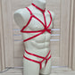 Persephone II men - red harness lingerie set with panties