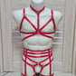 Persephone II men - red joskstraps for man harness lingerie set