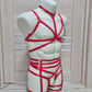 Persephone II men - red joskstraps for man harness lingerie set