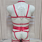 Persephone II men - red joskstraps for man harness lingerie set