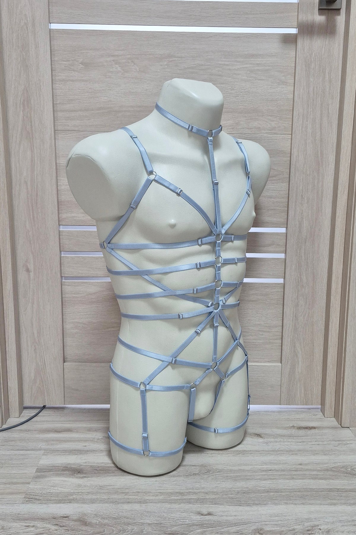 Scylla III men - light blue fullbody harness