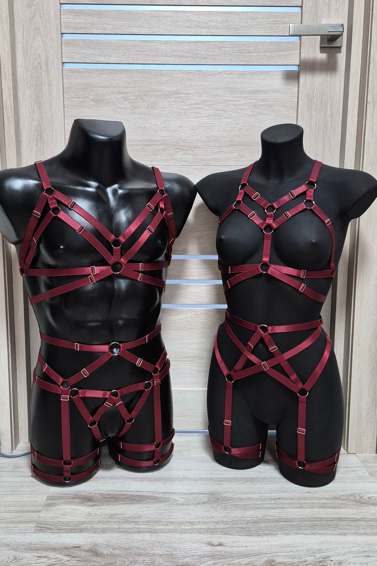 Fulla II men & Sif women - harness lingerie set couple outfit