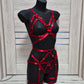 Fulla II - red harness lingerie set women