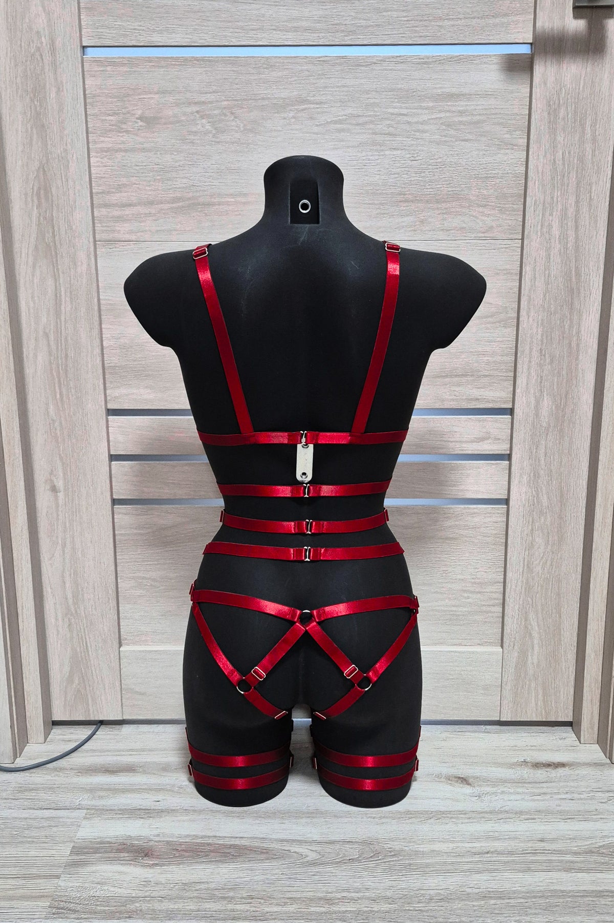 Fulla II - red harness lingerie set women