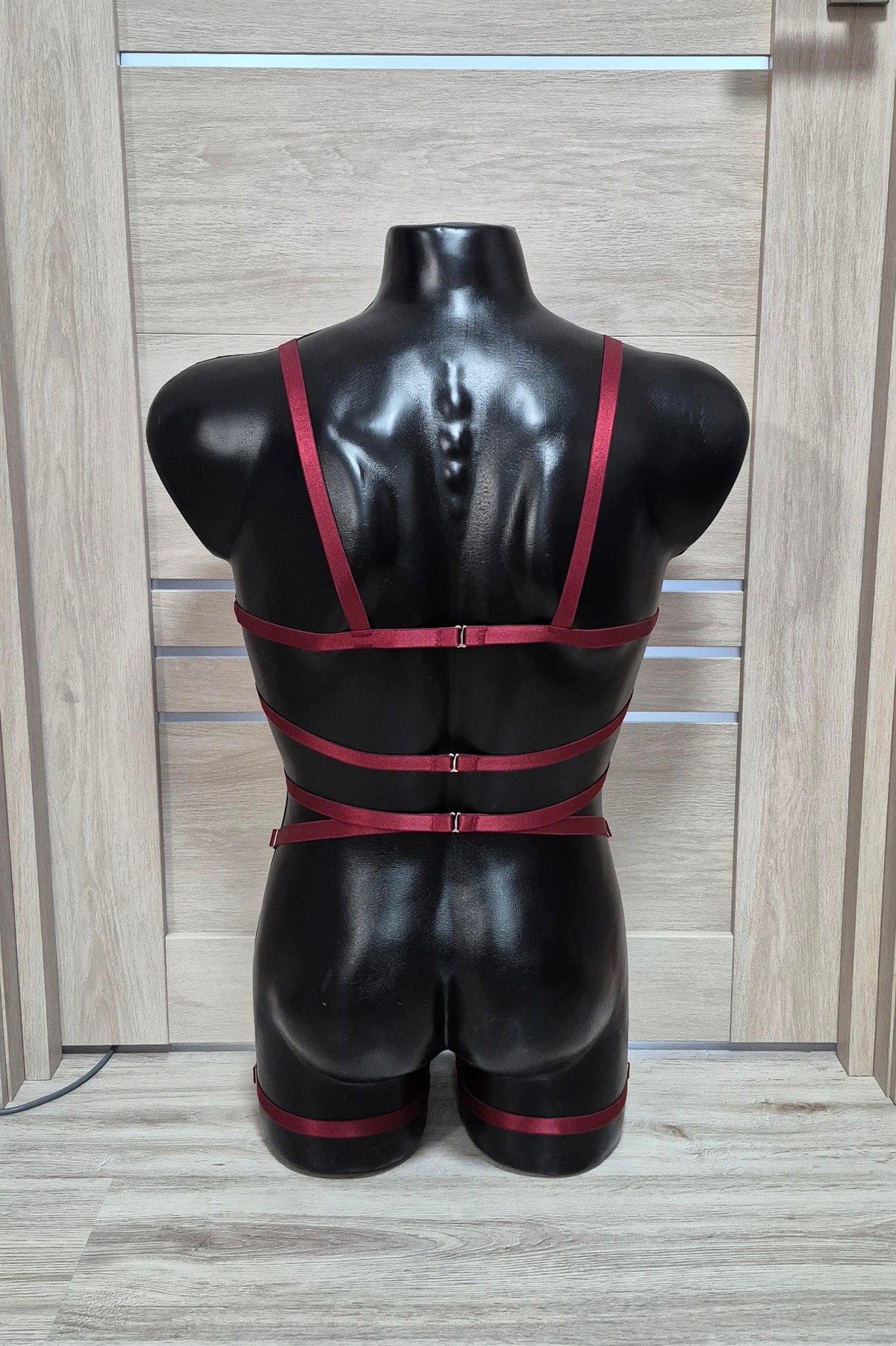 Shakti men - burgundy harness elastic