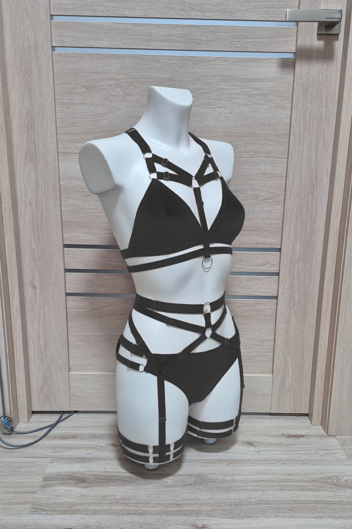 Alternative gothic aesthetic lingerie set women