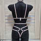 Katniss II - pink harness lingerie kinky party outfit