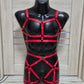 Baldur men - red harness lingerie rave outfit