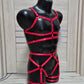 Baldur men - red harness lingerie rave outfit