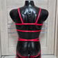 Baldur men - red harness lingerie rave outfit