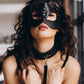 Cat mask - leather women fetish mask