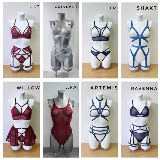 SAMPLE SALE - ready to ship harness and lingerie