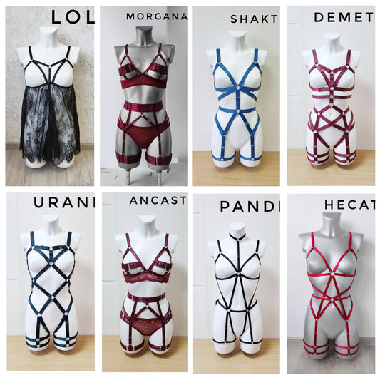 SAMPLE SALE - ready to ship harness and lingerie