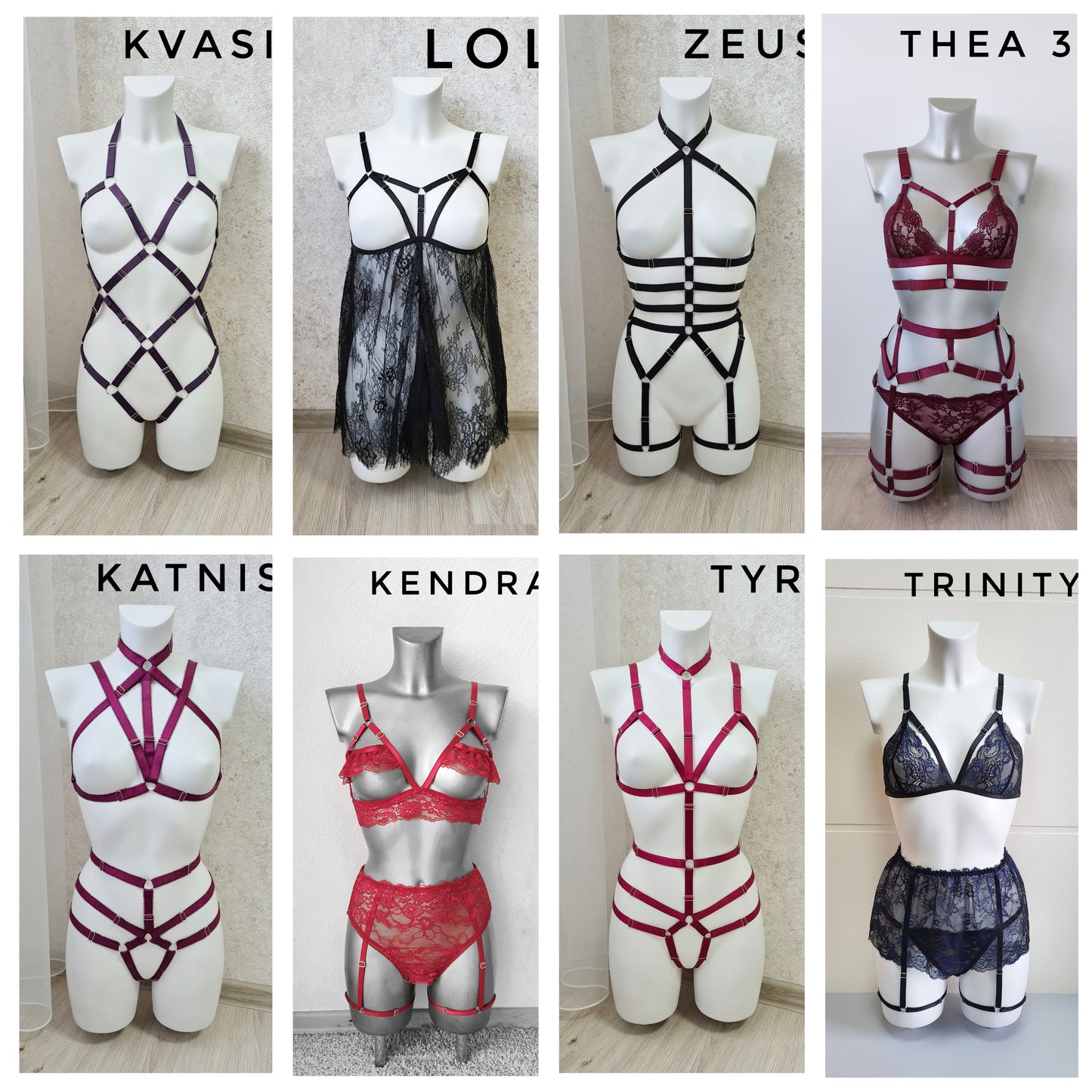 SAMPLE SALE - ready to ship harness and lingerie