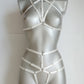 Katniss II - white women harness lingerie set