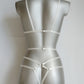 Katniss II - white women harness lingerie set
