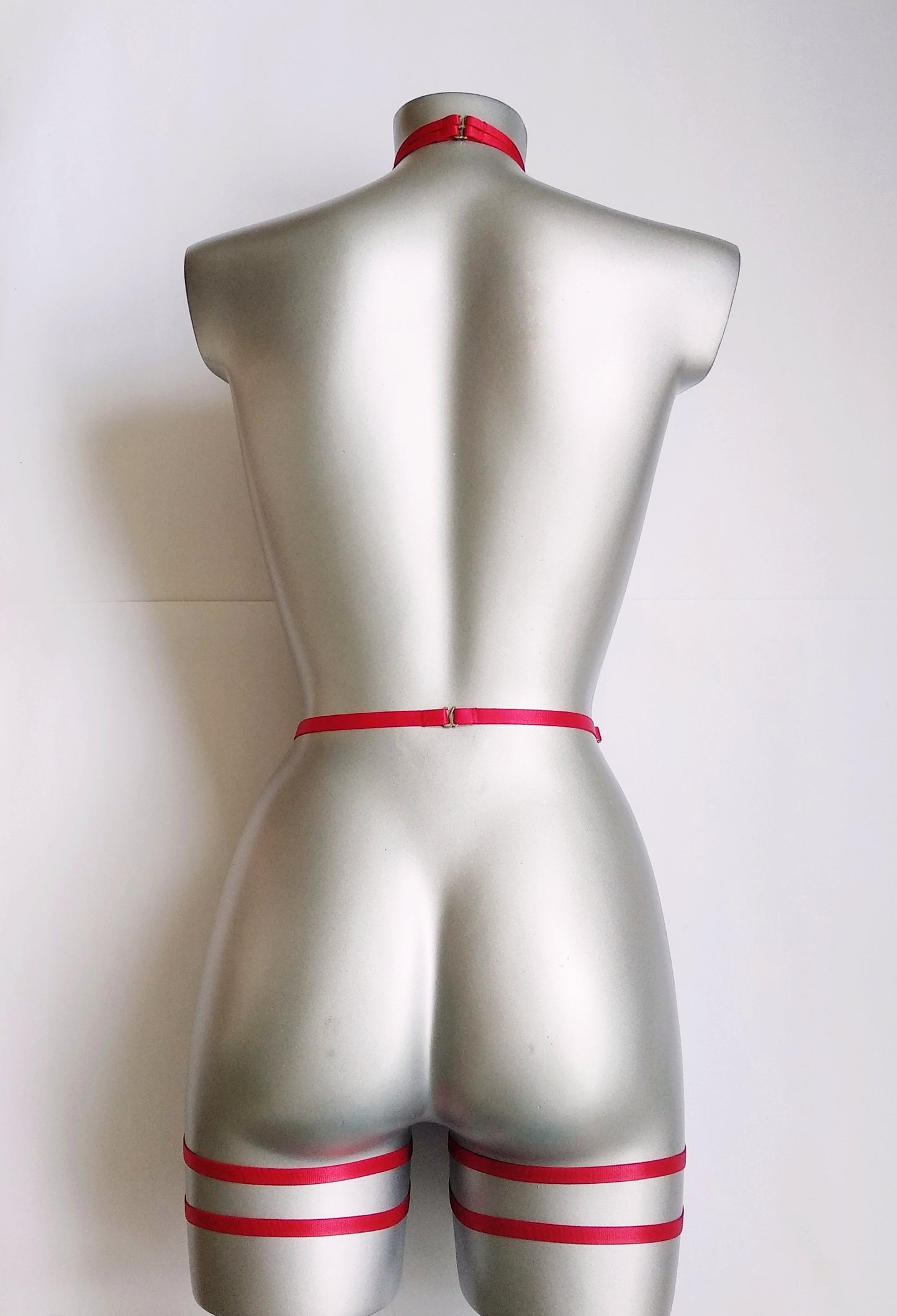 Alpha - red full body harness lingerie